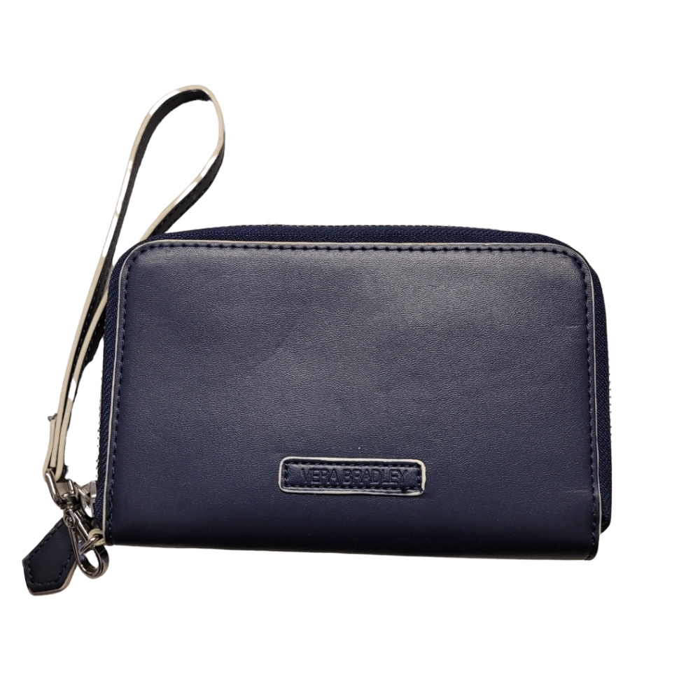 Navy Vera Bradley Wallet w/ Wristlet Strap